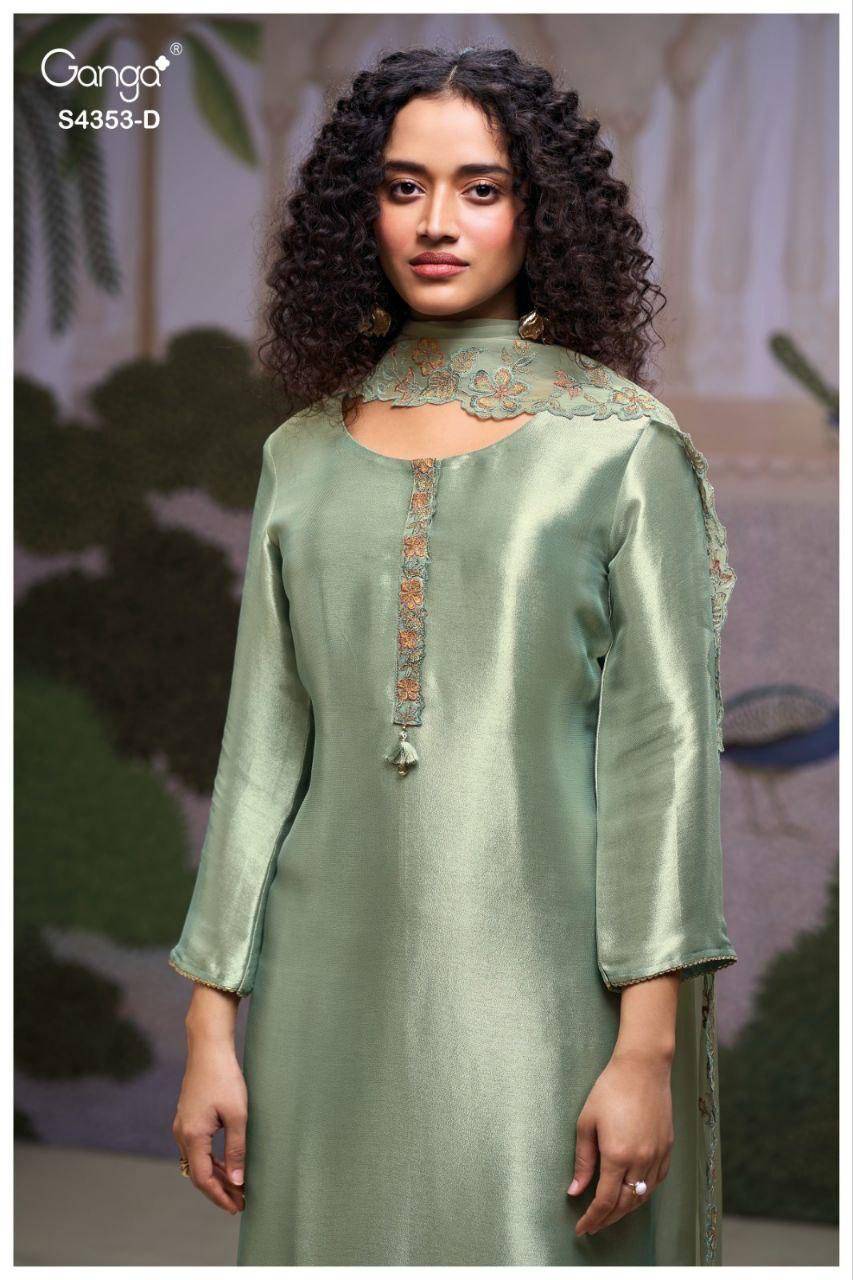 Ganga Glorina 4353 Wholesale dress materials price list